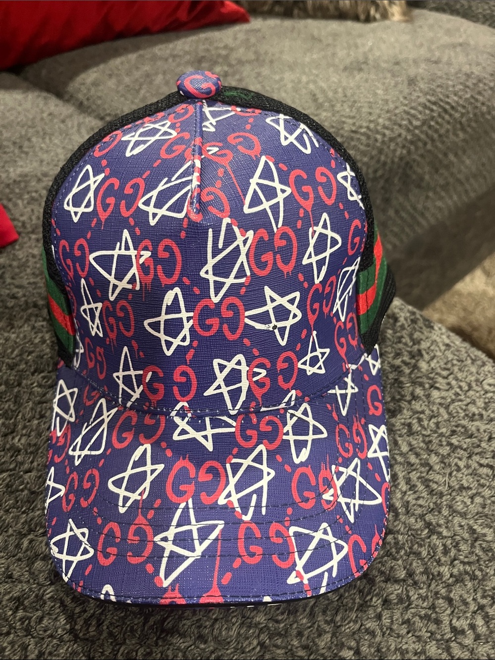 Men’s  Logo Baseball Cap with Red & White Accents